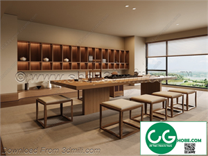Tea Room 49 3D Model